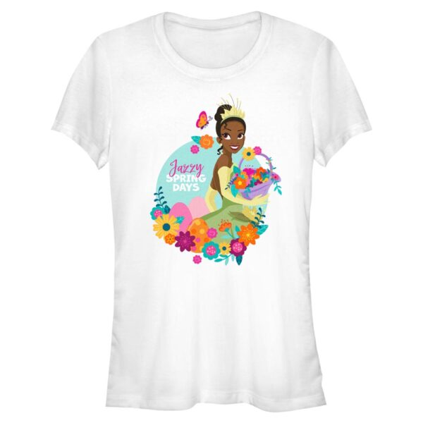 Women's Mad Engine Tiana White Disney Princess Jazzy Spring Days Graphic T-Shirt
