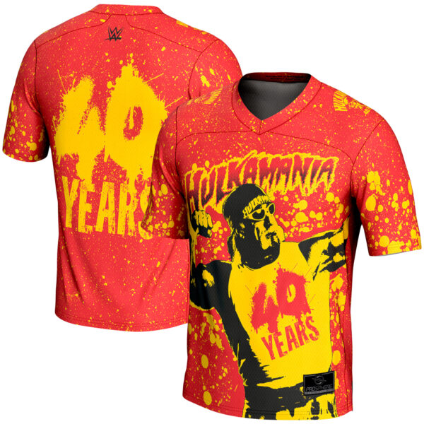 Youth ProSphere  Red Hulk Hogan 40 Years Hulkamania Jersey - Image 5