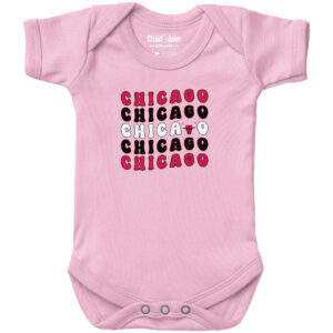 Newborn & Infant Chad & Jake  Light Pink Chicago Bulls Groovy Bodysuit
