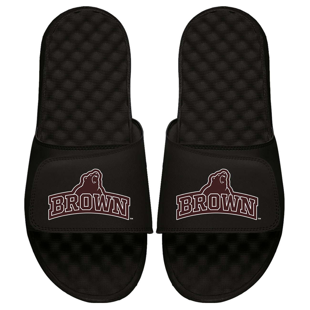 Unisex ISlide Black Brown Bears Stacked Bear Logo Slide Sandals