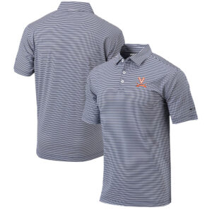 Men's Columbia  Navy Virginia Cavaliers Omni-Wick Club Invite Polo