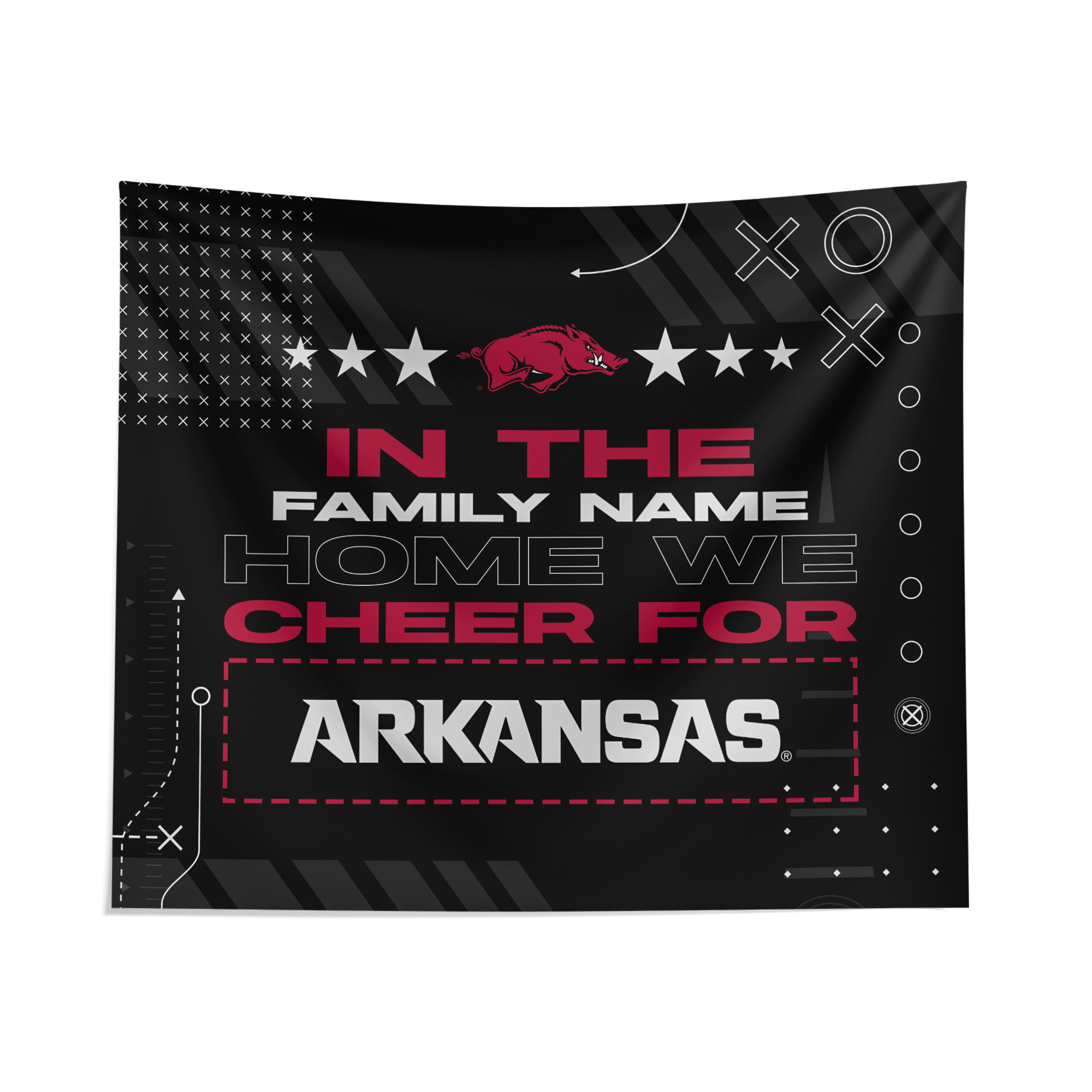 Pegasus Arkansas Razorbacks 51" x 60" We Cheer For Personalized Wall Tapestry