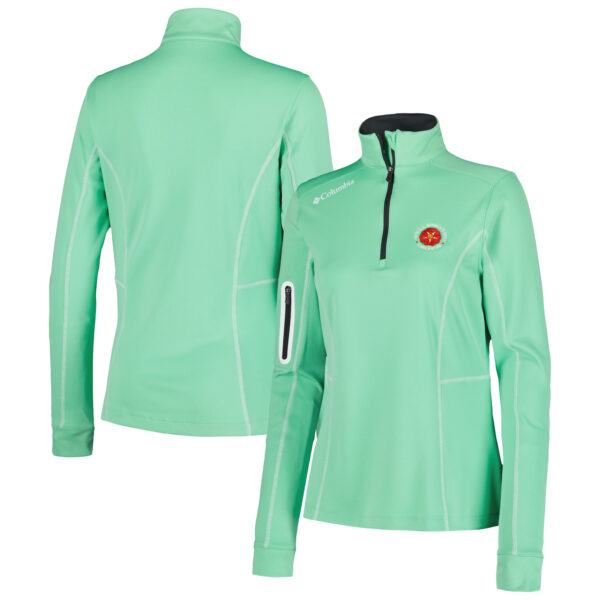 Women's 2024 U.S. Women's Open Columbia Green Omni-Wick Shotgun Quarter-Zip Top
