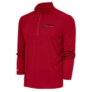 Men's Antigua Red Richmond Raceway Tribute Quarter-Zip Pullover Top