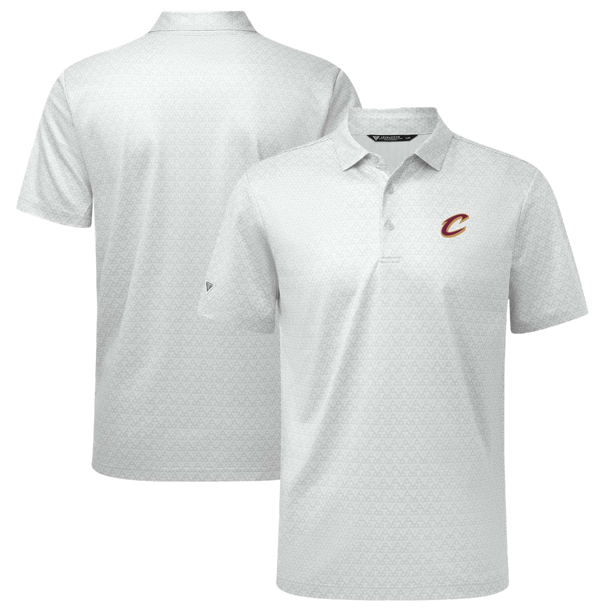 Men's Levelwear White Cleveland Cavaliers System Insignia Core Polo