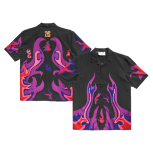 Men's Chalk Line Black Bam Bam Bigelow WrestleMania 11 Button-Up Shirt