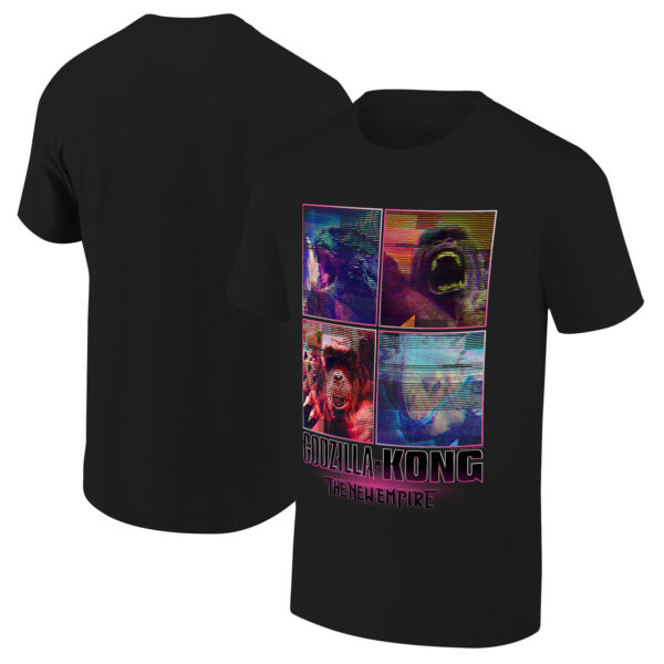 Men's Ripple Junction  Black Godzilla x Kong: The New Empire Four Up Graphic T-Shirt - Image 5