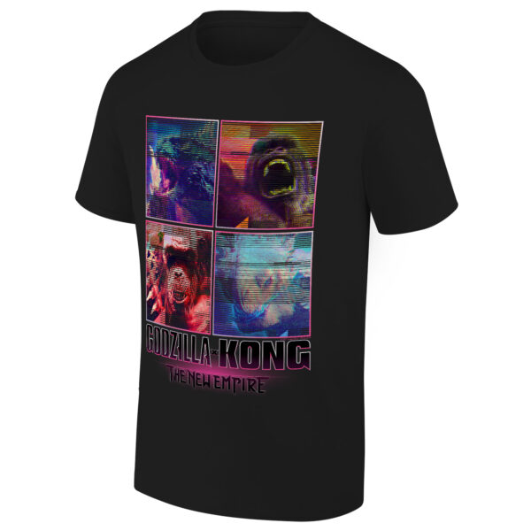 Men's Ripple Junction  Black Godzilla x Kong: The New Empire Four Up Graphic T-Shirt - Image 3