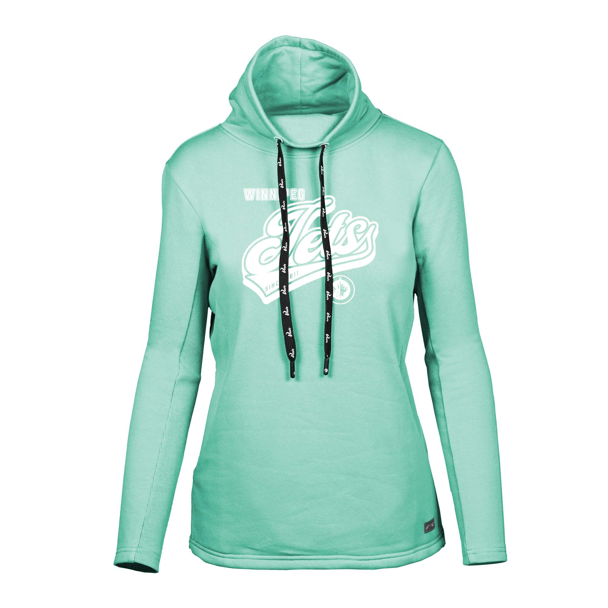 Women's Levelwear Mint Winnipeg Jets Loop Sweep Pullover Hoodie