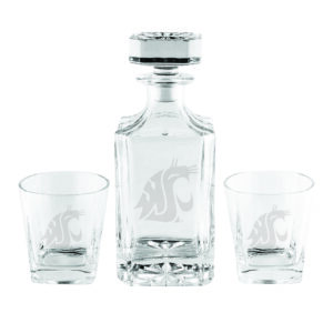 Washington State Cougars Three-Piece Decanter Set