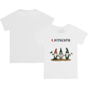 Toddler Tiny Turnip White Miami Hurricanes Gnomes  T-Shirt