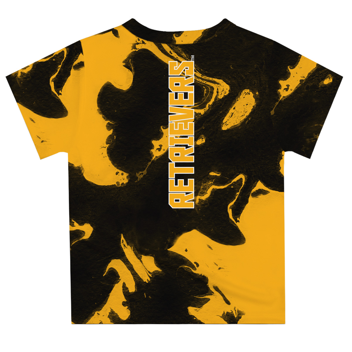 Toddler Vive La Fete Black/Gold University of Maryland Baltimore Marble Print T-Shirt - Image 4