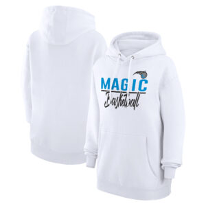 Women's G-III 4Her by Carl Banks White Orlando Magic Graphics Fleece Pullover Hoodie