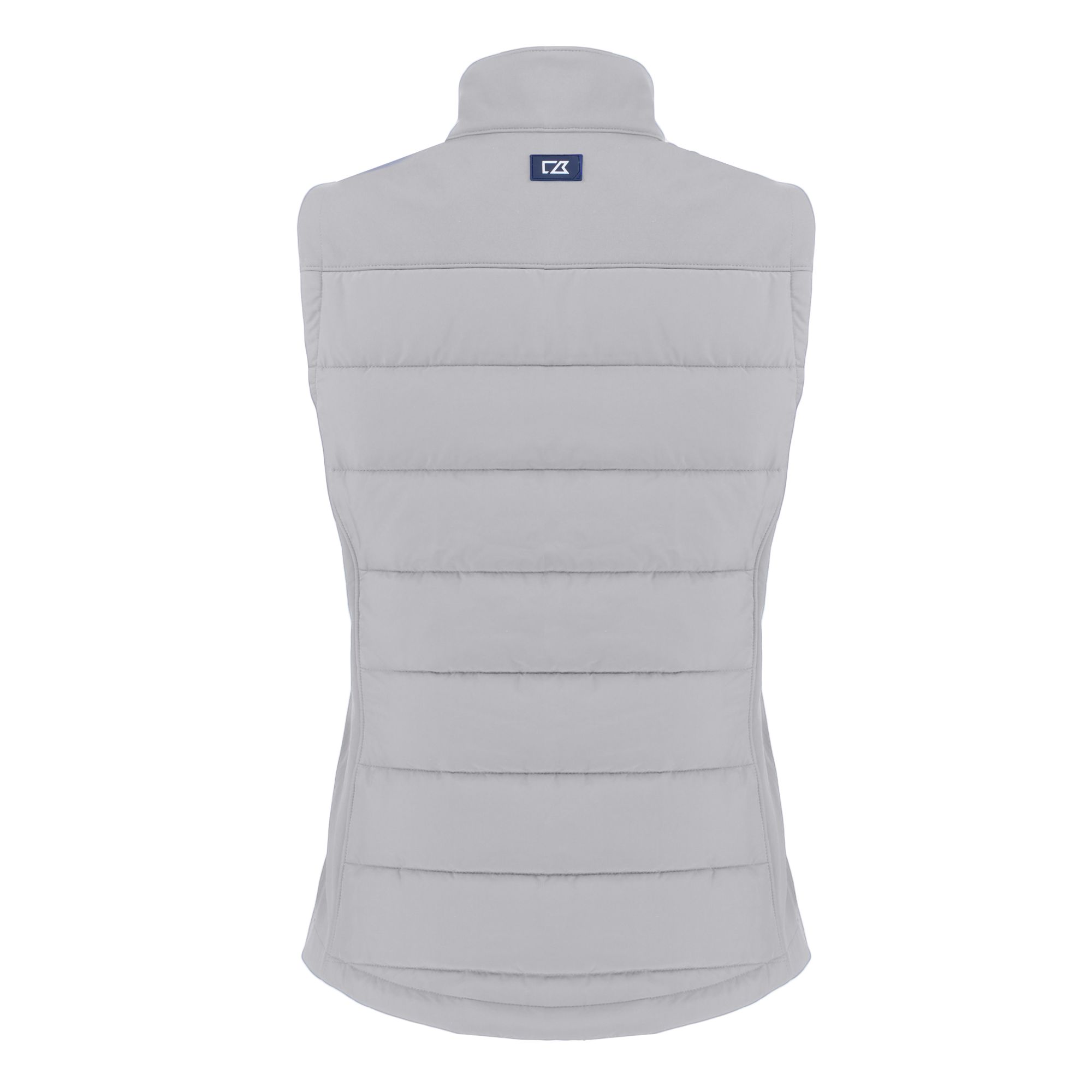 Women's Cutter & Buck Gray Denver Broncos Evoke Hybrid Eco Softshell Recycled Full-Zip Vest - Image 7