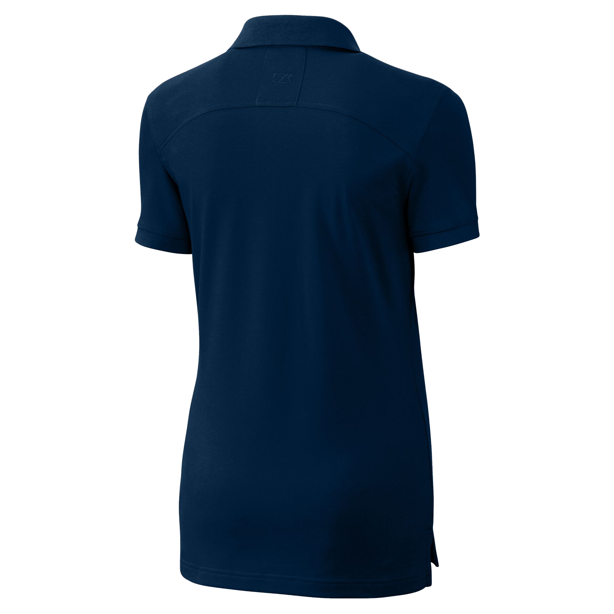 Women's Cutter & Buck Navy Milwaukee Brewers Cooperstown Collection DryTec Advantage Tri-Blend Pique Polo - Image 4