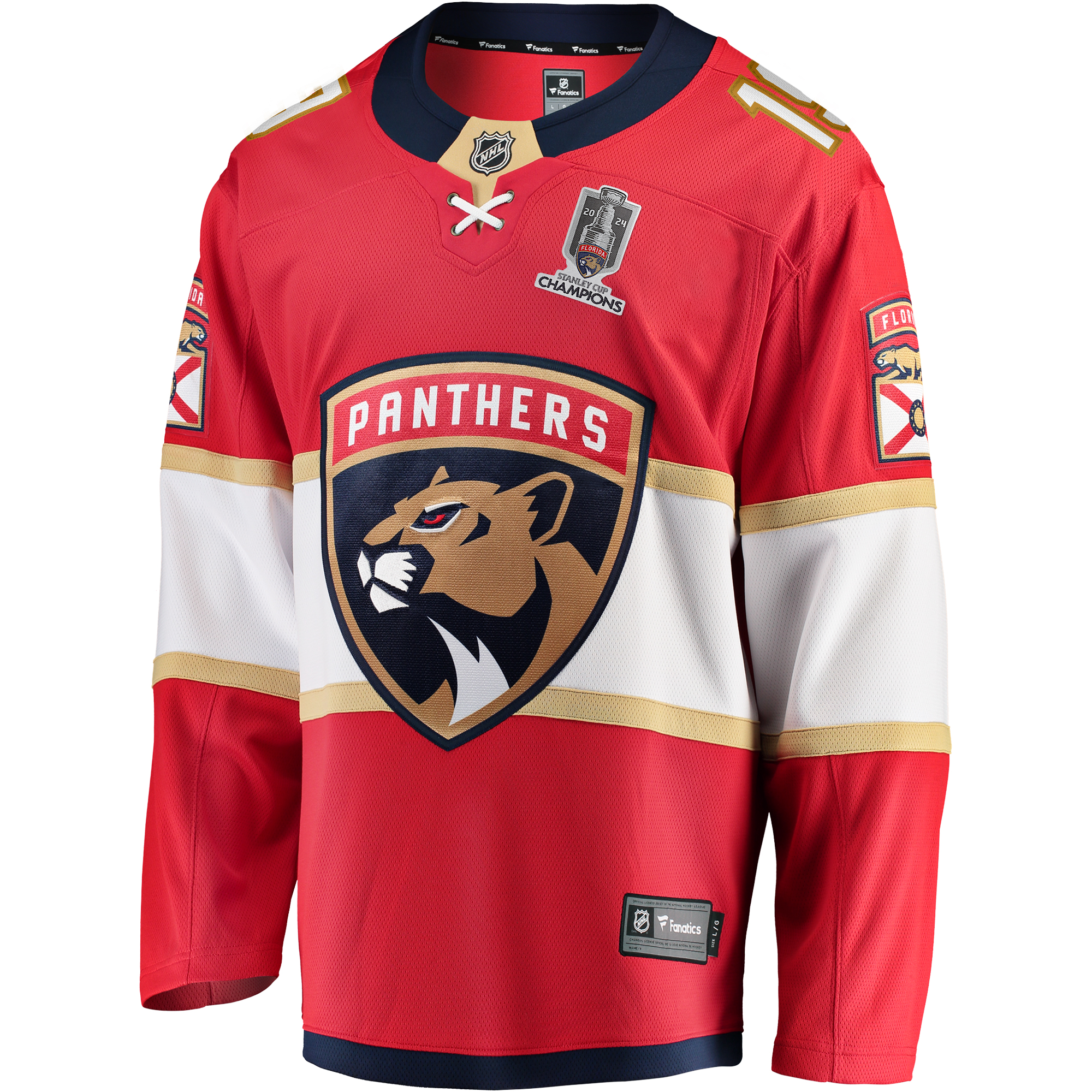 Men's Fanatics Matthew Tkachuk Red Florida Panthers Home 2024 Stanley Cup Champions Breakaway Player Jersey - Image 3
