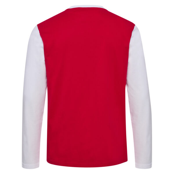 Men's Red Denmark National Team Block Long Sleeve T-Shirt - Image 7