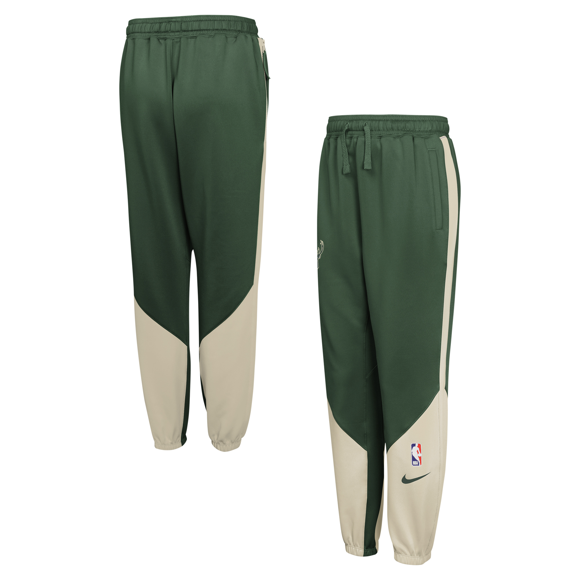 Youth Nike Hunter Green Milwaukee Bucks 2024/25 Authentic Showtime Pants - Image 2