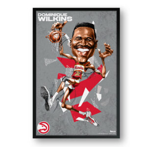 Dominique Wilkins Atlanta Hawks Framed 14" x 20" Player Caricature Art
