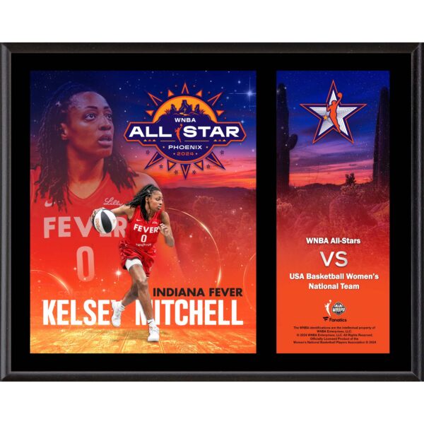 Kelsey Mitchell Indiana Fever 12" x 15" 2024 WNBA All-Star Game Sublimated Plaque