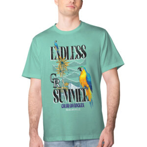 Men's Margaritaville Mint Colorado Rockies Endless Summer Parrot Graphic T-Shirt