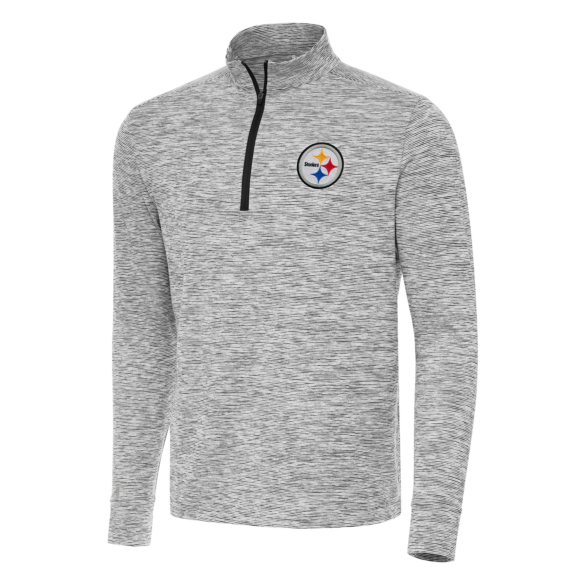 Men's Antigua Charcoal Pittsburgh Steelers Cause Quarter-Zip Top