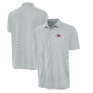 Men's Antigua Heather Gray Kansas City Chiefs  Scheme Polo