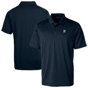 Men's Cutter & Buck Navy Detroit Tigers Prospect Eco DryTec Polo