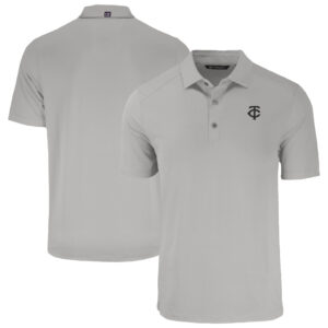 Men's Cutter & Buck Gray Minnesota Twins Forge Eco Recycled Polo