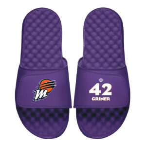 Men's ISlide Brittney Griner Purple Phoenix Mercury Logo Split Slide Sandals