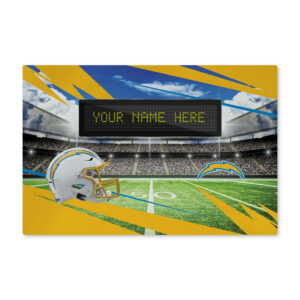 The Northwest Group Los Angeles Chargers Scoreboard Personalized 20" x 32" Washable Rug
