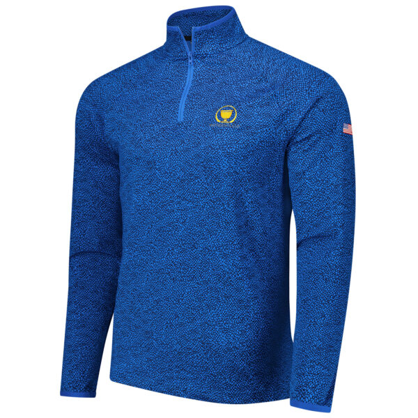 Men's Under Armour Blue Presidents Cup Team USA T2 Green Shellrix Print Raglan Quarter-Zip Top - Image 7