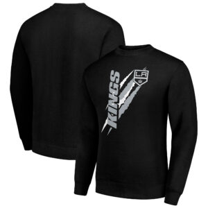 Men's Starter Black Los Angeles Kings  Color Scratch Pullover Sweatshirt