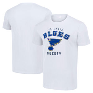 Men's Starter White St. Louis Blues Logo T-Shirt