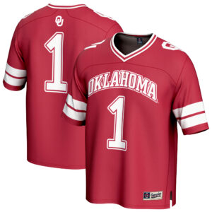 Youth GameDay Greats #1 Crimson Oklahoma Sooners Lightweight Collegiate Football Fashion Jersey