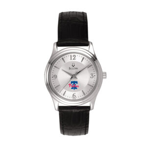 Women's Bulova Silver Philadelphia Phillies Leather Strap Watch