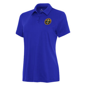 Women's Antigua Blue Denver Nuggets Reprocess Polo