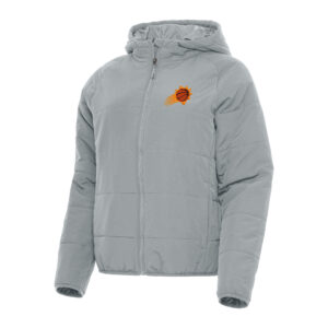 Women's Antigua Gray Phoenix Suns Universe Full-Zip Puffer Jacket