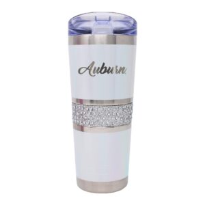 White Auburn Tigers 20oz. MyBevi Rhinestone Hollywood Tumbler