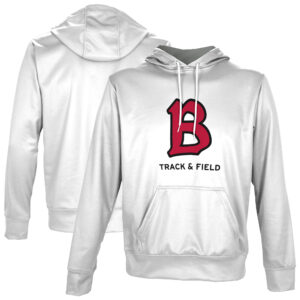 Men's ProSphere White Benedictine Eagles Track & Field Pullover Hoodie