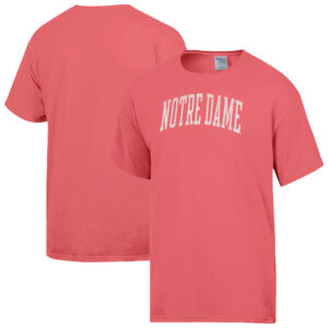 Men's ComfortWash  Pink Notre Dame Fighting Irish Distressed Arch T-Shirt