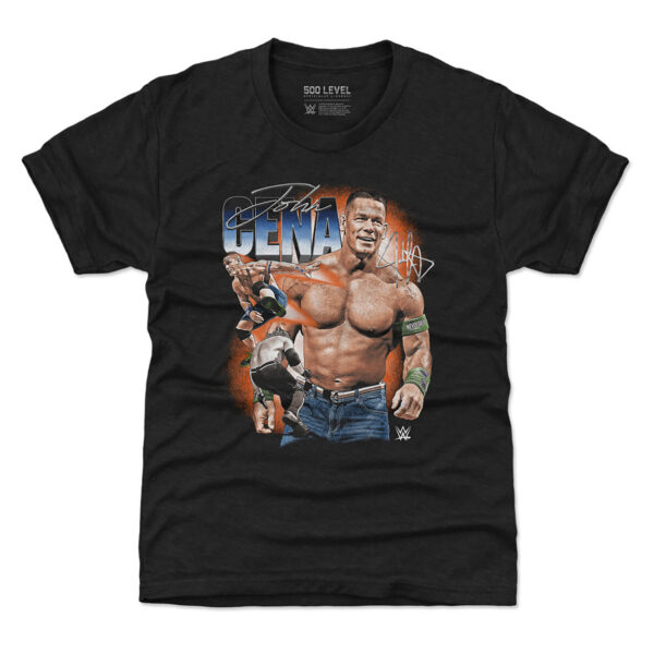 Youth 500 Level Heather Black John Cena Vintage Superstar Tri-Blend T-Shirt
