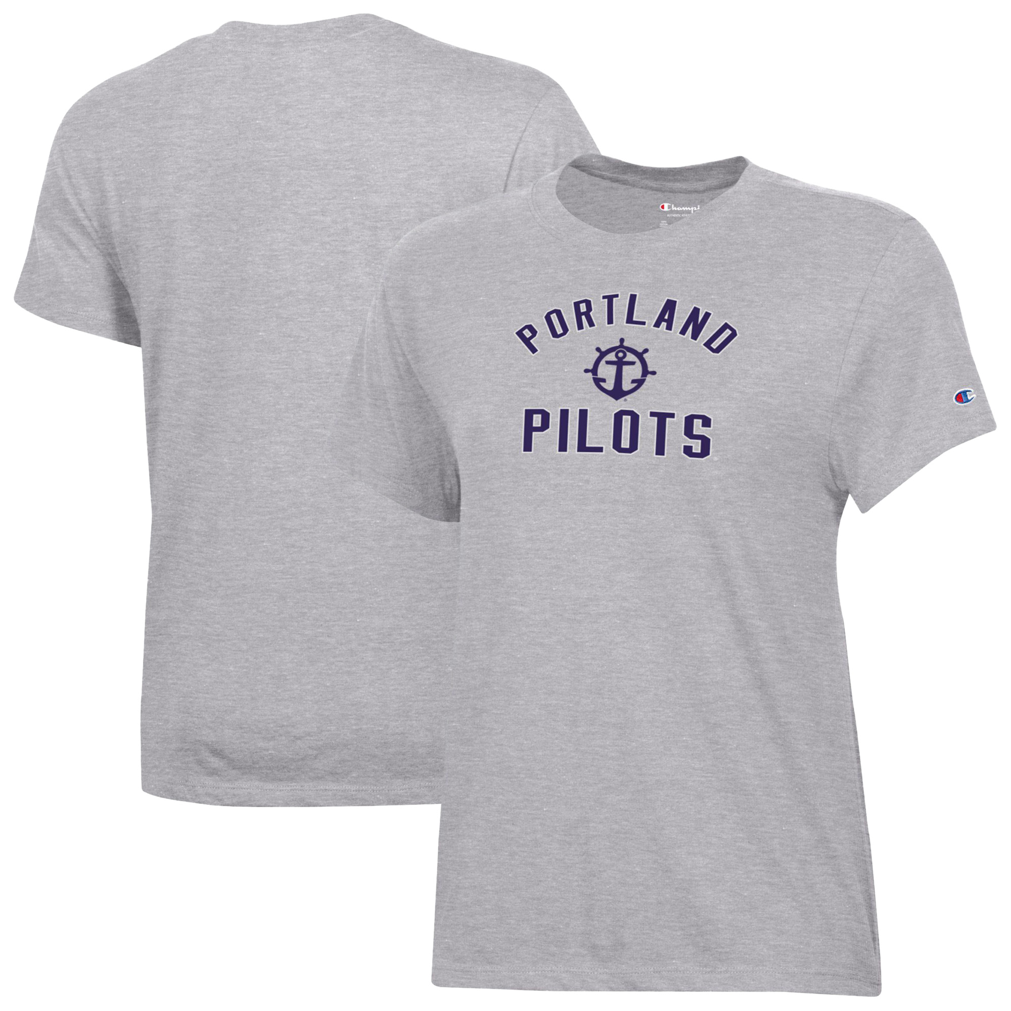 Women's Champion Gray Portland Pilots Core T-Shirt