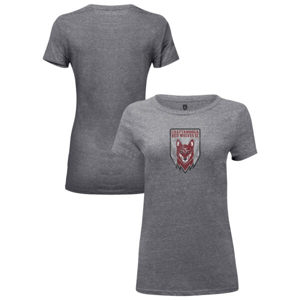 Women's 1863FC Heather Gray Chattanooga Red Wolves Color Badge Tri-Blend T-Shirt