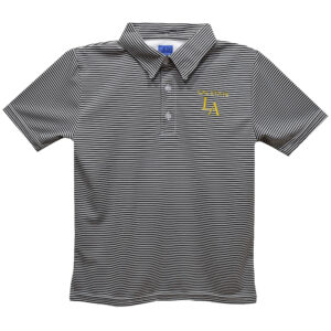 Toddler Vive La Fete Black Cal State L.A. Golden Eagles Pencil Stripe Polo