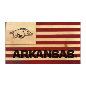 Arkansas Razorbacks 20'' x 36'' Etched Wood Flag