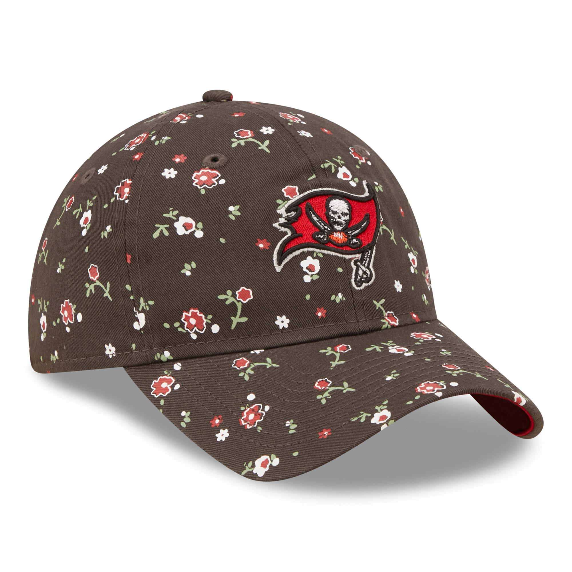 Women's New Era Pewter Tampa Bay Buccaneers Floral 9TWENTY Adjustable Hat - Image 4