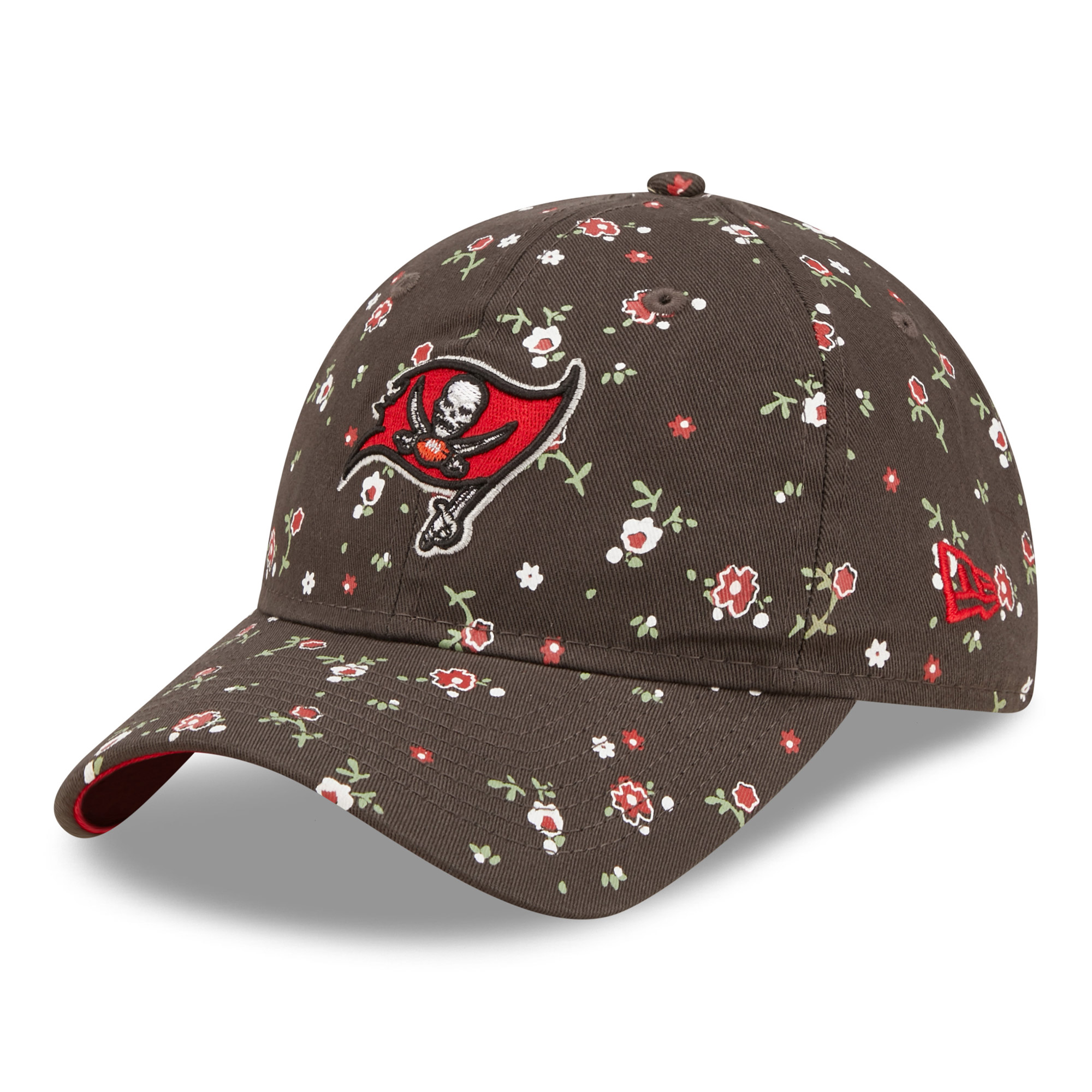 Women's New Era Pewter Tampa Bay Buccaneers Floral 9TWENTY Adjustable Hat