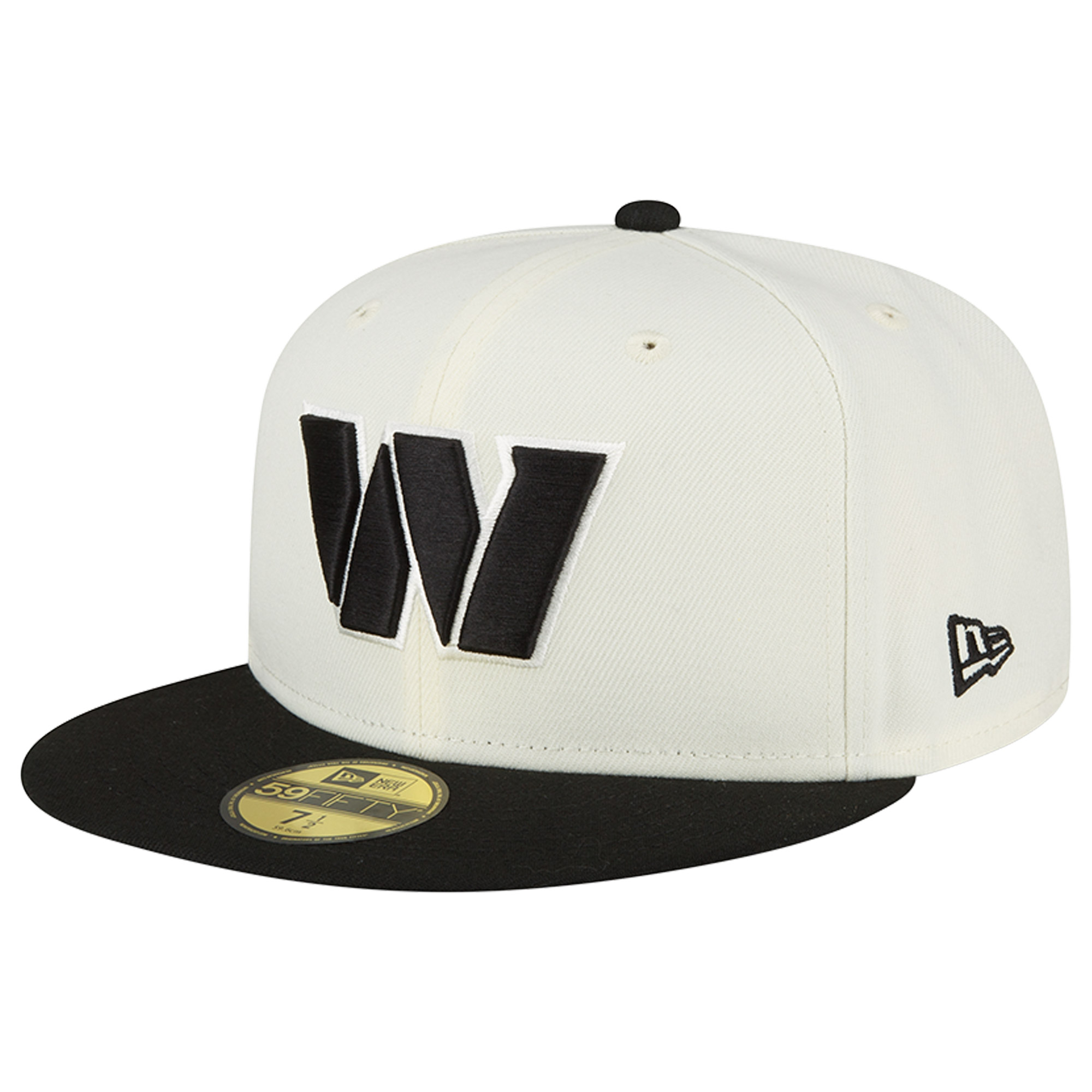 Men's New Era Cream/Black Washington Commanders Chrome Collection 59FIFTY Fitted Hat - Image 2