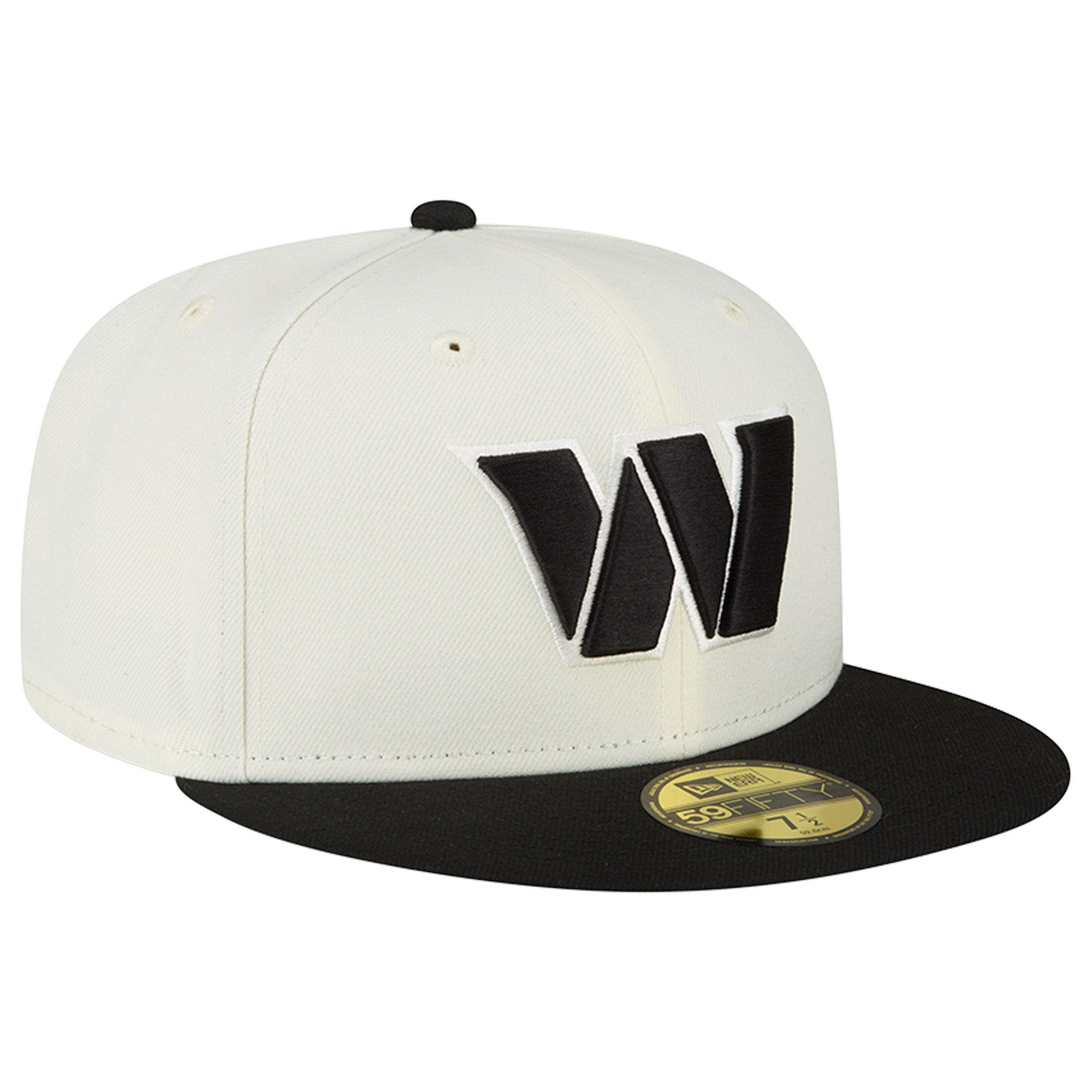 Men's New Era Cream/Black Washington Commanders Chrome Collection 59FIFTY Fitted Hat - Image 6